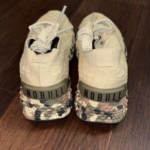 NOBULL Tan and Camo Knit Sneakers